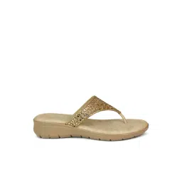 Inc.5 Women's Gold Thong Wedges-picture-19