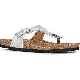 inc.5 Womens Grey Casual Solid T-Strap Flat Slip-on Sandals Slide-picture-12