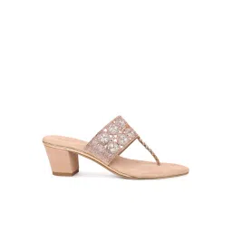 Inc.5 Women's Rose Gold T-Strap Sandals-picture-35