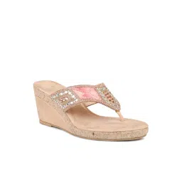 Inc.5 Women's Rose Gold Thong Wedges-picture-29