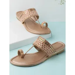 Inc.5 Women's Rose Gold Toe Ring Sandals-picture-49