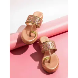 Inc.5 Women's Rose Gold Toe Ring Wedges-picture-24