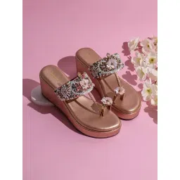 Inc.5 Women's Rose Gold Toe Ring Wedges-picture-10