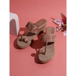 Inc.5 Women's Rose Gold Toe Ring Wedges-picture-23