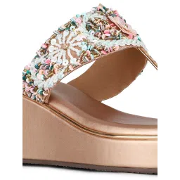 Inc.5 Women's Rose Gold Toe Ring Wedges image 5