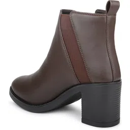inc.5 Women Brown Block Heel Boots Boots For Women image 3