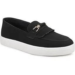 Womens Women Black Lightweight Loafers Loafer Flat-image-41