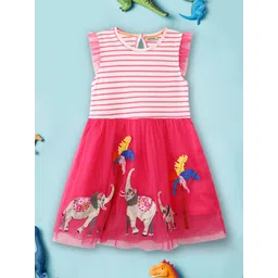 INCLUD Animal Print Flared Sleeve Fit & Flare Dress-picture-22