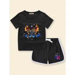 INCLUD Boys Abstract Printed T-Shirt With Shorts-picture-21