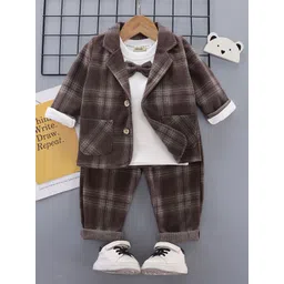 INCLUD Boys Checked 4-Pcs Single Breasted Suit-picture-58