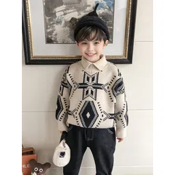 INCLUD Boys Geometric Printed High Neck Long Sleeves Pullover-picture-36