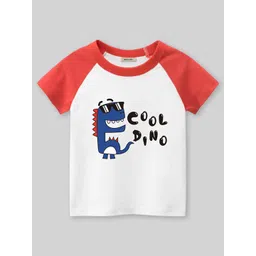 INCLUD Boys Graphic Printed Round Neck Raglan Sleeves Regular Fit Casual T-Shirt-picture-37