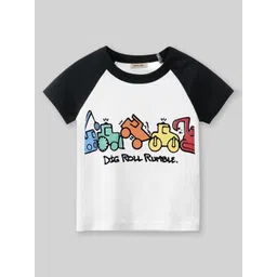 INCLUD Boys Graphic Printed Round Neck Raglan Sleeves Regular Fit Casual T-Shirt-picture-38