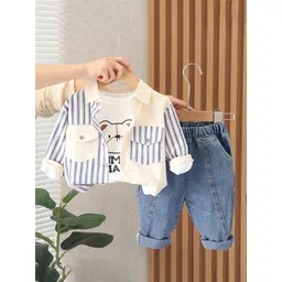 INCLUD Boys Graphic Printed T-Shirt With Denim Jogger & Jacket-picture-26