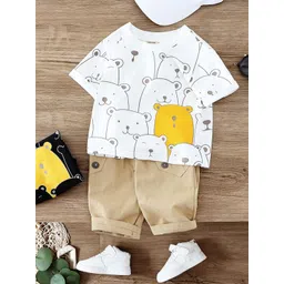 INCLUD Boys Printed Cotton T-shirt with Shorts-picture-20