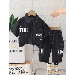 INCLUD Boys Printed Short Sleeves Shirt With Trousers-picture-40