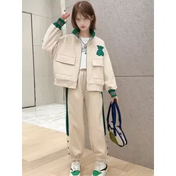 INCLUD Girls Bear Embroidered Zipper Jacket With Jogger-picture-46