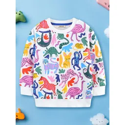 INCLUD Girls Conversational Printed Round Neck Sweatshirt-picture-22