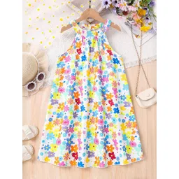 INCLUD Girls Floral Print Halter Neck A-Line Dress-picture-30