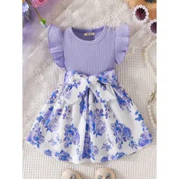 INCLUD Girls Floral Printed Fit & Flare Dress-picture-17