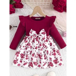 INCLUD Girls Floral Printed Fit & Flare Dress-picture-35