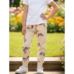INCLUD Girls Floral Printed Original Easy Wash Mid-Rise Trousers-picture-39