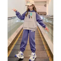 INCLUD Girls Printed Hooded Sweatshirt With Joggers-picture-25