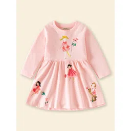 INCLUD Girls Printed Pleated Fit & Flare Dress-picture-48