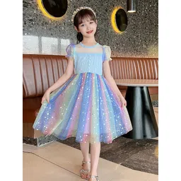 INCLUD Girls Puff Sleeve Fit & Flare Dress-image-36