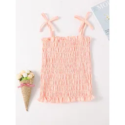 INCLUD Girls Self Design Smocked Sleeveless Tank Top-picture-29