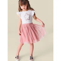 INCLUD Girls Star Print Flared Sleeve A-Line Dress-picture-29