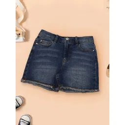 INCLUD Girls Washed Cotton Denim Shorts-image-30