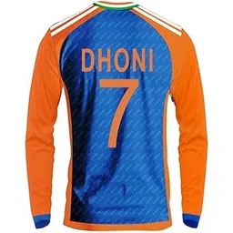 Ind Jersey 2024 T20 World Cup Dhoni 7 Full Sleeve (Men & Boys)-picture-17