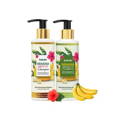 INDALO Set of Banana Hibiscus Shampoo & Conditioner with Vitamin E - 200ml each-picture-23