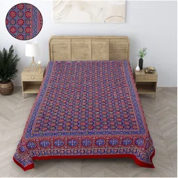 indhome life 210 TC Cotton Single Jaipuri Prints Flat Bedsheet-picture-27