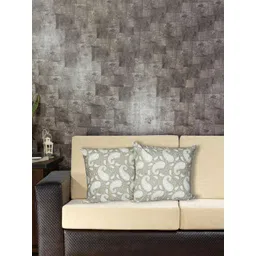 INDHOME LIFE Grey 2 Pieces Ethnic Motifs Cotton Square Cushion Covers-picture-22