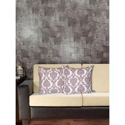 INDHOME LIFE Purple 2 Pieces Ethnic Motifs Cotton Square Cushion Cover-picture-38