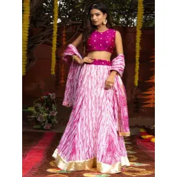 Indi Inside Purple Printed Unstitched Lehenga Choli Set With Dupatta-picture-16