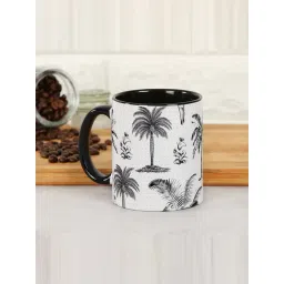 India Circus by Krsnaa Mehta Black Ceramic Monochrome Palms Coffee Mug (325 ml)-picture-34