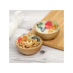 india circus by krsnaa mehta India Circus By Krshna Mehta Multi Mango Wood Printed Serving Bowls-picture-11