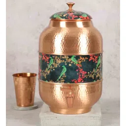 india circus by krsnaa mehta Parrots of the Night 8 Ltrs Gold Copper Water Dispenser-picture-13
