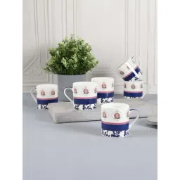 India Circus Navy Blue Bone China Infinite Palate Tea Coffee Mugs - Set of 6-picture-37