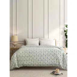 India Circus White Cotton 140 TC 110 GSM Majestic Mandala Double Quilt Rajais-picture-17