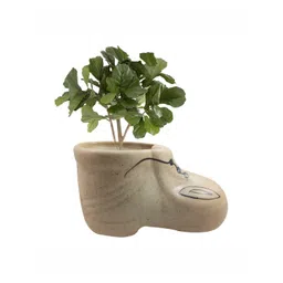 INDIA MEETS INDIA Cream Ceramic Shoe-Shaped Planter-picture-25