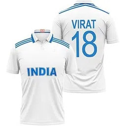 India Test Cricket Team Jersey 2024 Virat 18 Tshirt for Men-picture-13