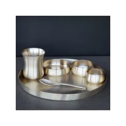 Indian Bartan Gold Brass 6-Piece Dinner Set-picture-45