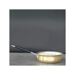Indian Bartan Gold Brass Fry Pan With Kalai (2000ml)-picture-43