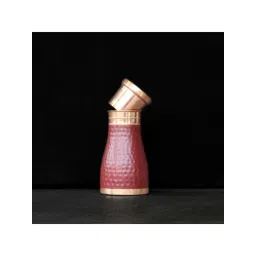 Indian Bartan Light brown Copper Water Flask image 3