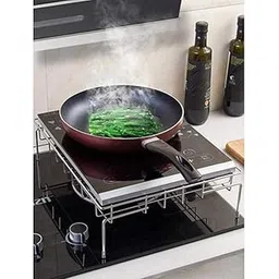INDIAN DECOR 31985 Induction Shelves Kitchen Storage Rack Stainless Steel Induction Cooker Shelf Bracket Kitchen Stove Gas Gas Stove Cover Rice Cooker Base Rack (Size : 40x31cm)-picture-28