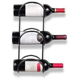 indian decor 28941 3 Sectional Wall Mount Wrought Iron Wine Bottle Iron Wine Rack-picture-10